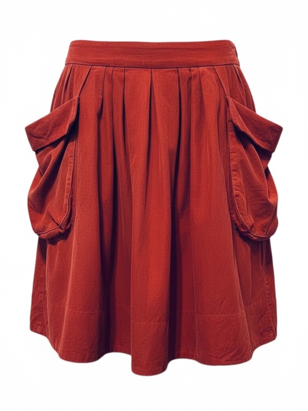 Maeve Anthropologie Corduroy Cargo Pocket Skirt Rust Orange Size 4